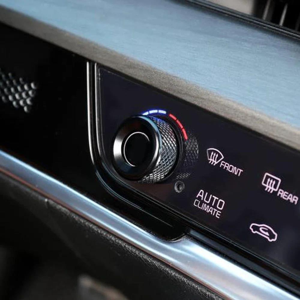 2PCS Aluminum Central AC Air Conditioner Adjustment Knob Ring Cover Trim Interior Accessories For Kia Sportage NQ5 2022-2024