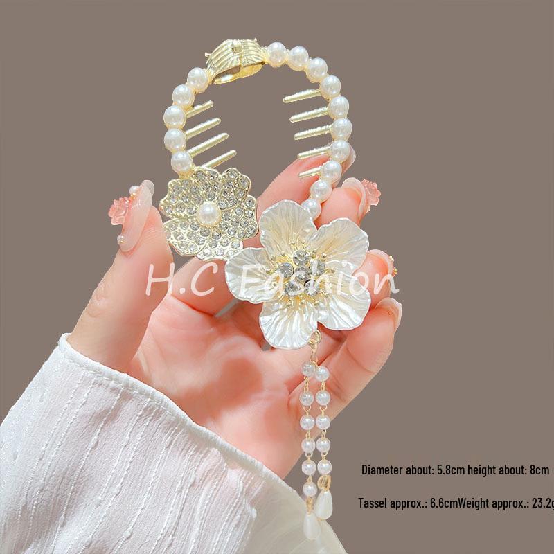 Elegant Lily of the Valley Tassel Hairpin: Timeless Updo Clip for a Refined Look