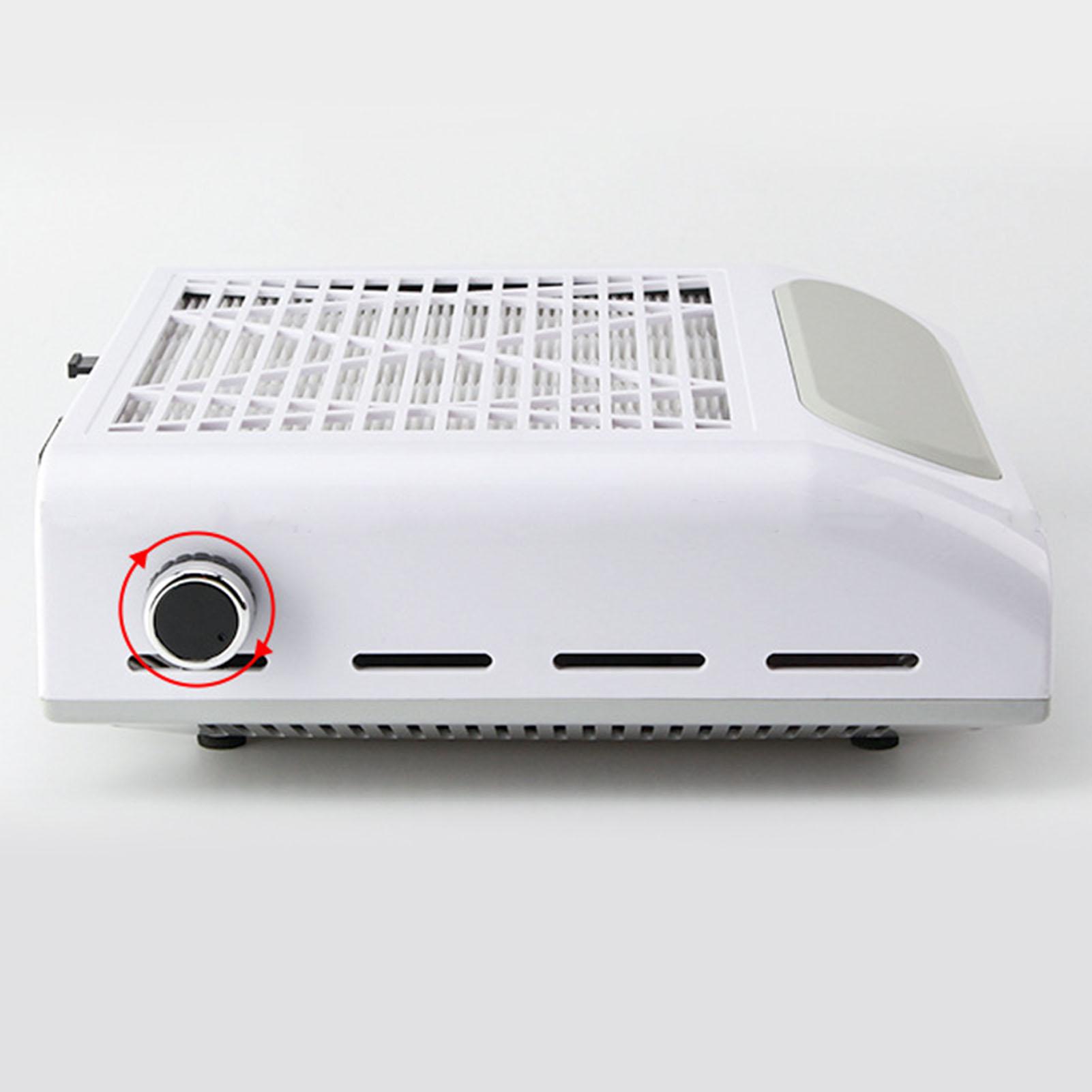 

Пылесос для ногтей 80 Вт, высокая мощность всасывания, регулируемая скорость, пылесос для ногтей белый