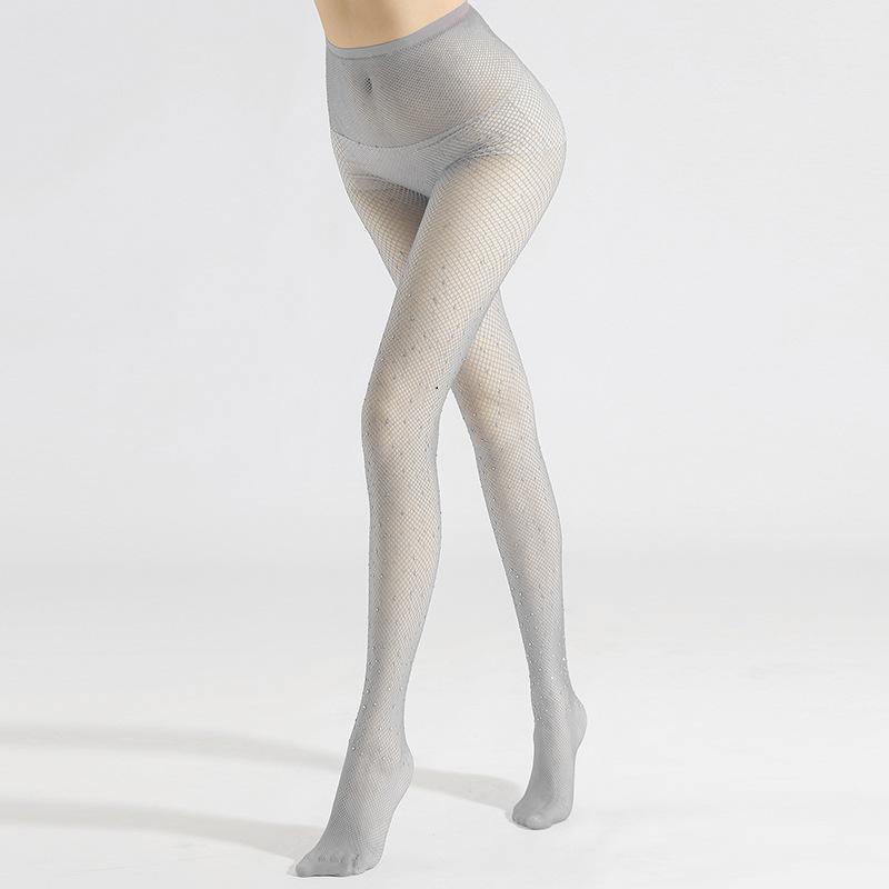 Mesh Socks Summer Diamond Thin Women's Sexy Hollow Black Popular Leg Fishing Net Socks Trend Mesh Socks