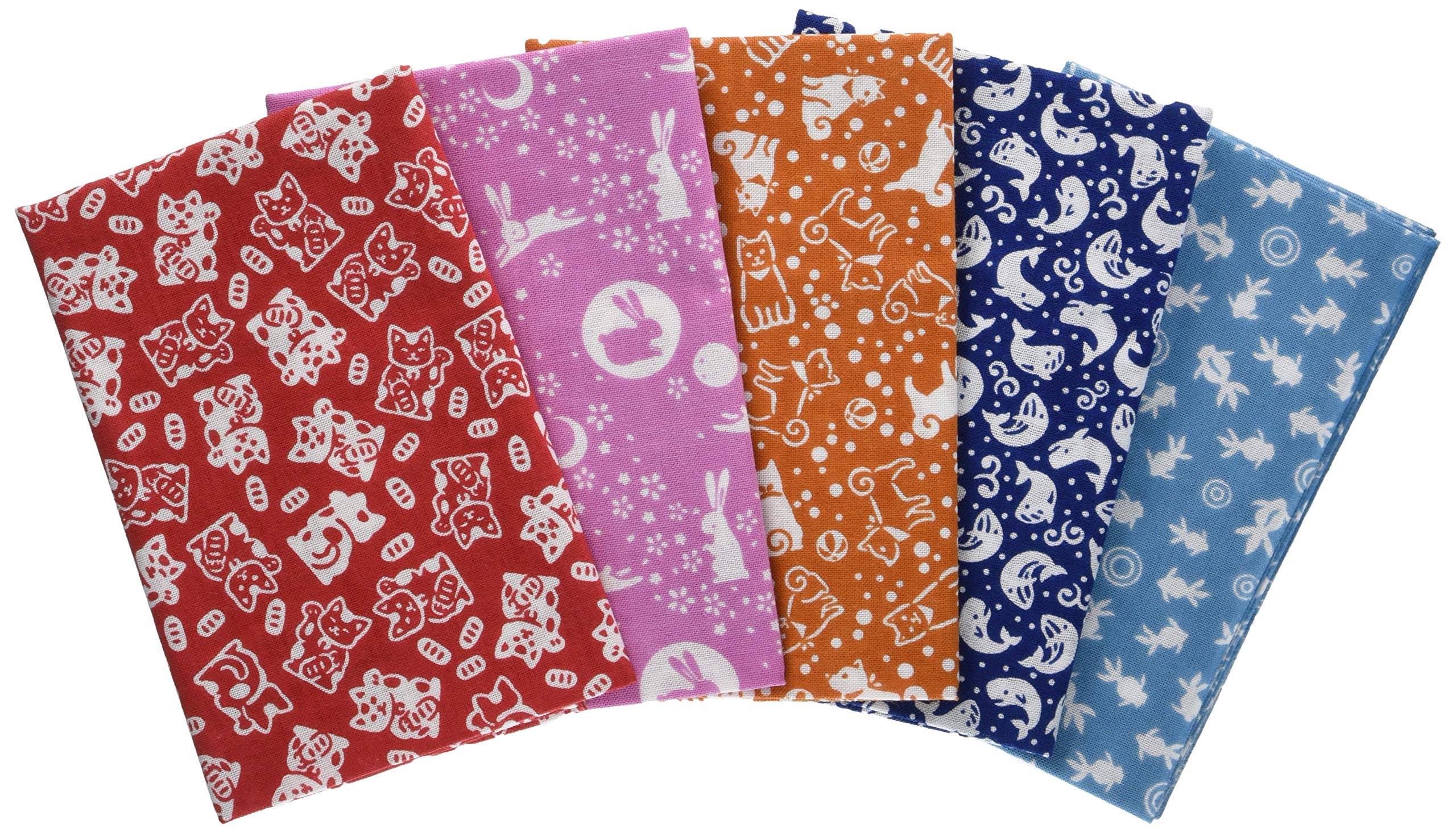 

Miyamoto Komon Tenugui Hand with Japanese Izumikobai Plum Animal Patterns Set of Shiba and 33 x 90cm Japanese-made (Japanese Towels) Patterns, (Red
