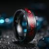 16 Barev Módní 8mm Titanové Keltské Prsteny s Drakem Pro Muže Inlay Barevné Karbonové Vlákno Pánské Prsteny z Nerezové Oceli Svatba