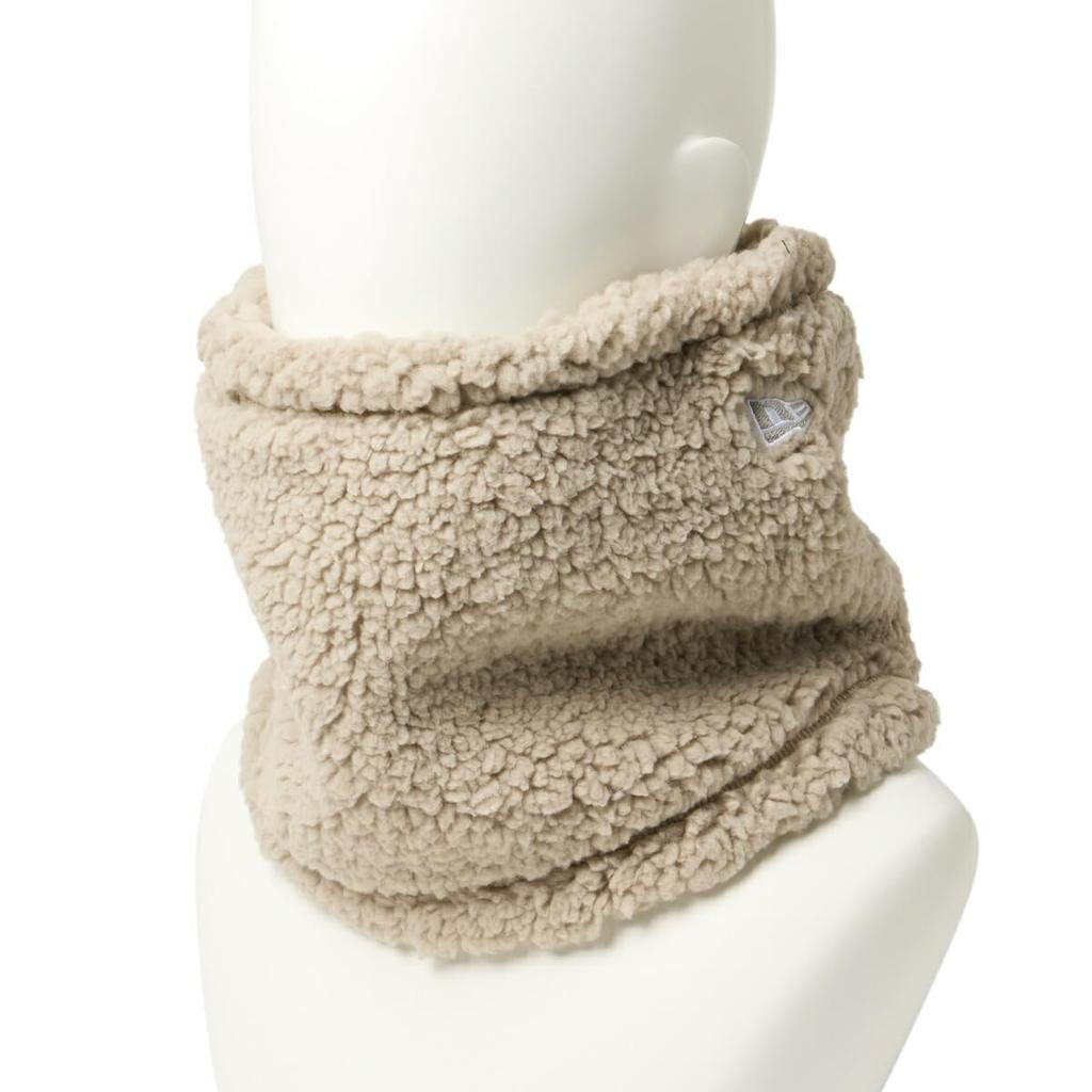 New Era FREE BOA NECK WARMER TUBE LBEI Neck Warmer, Boa Fleece Fur, Light Beige