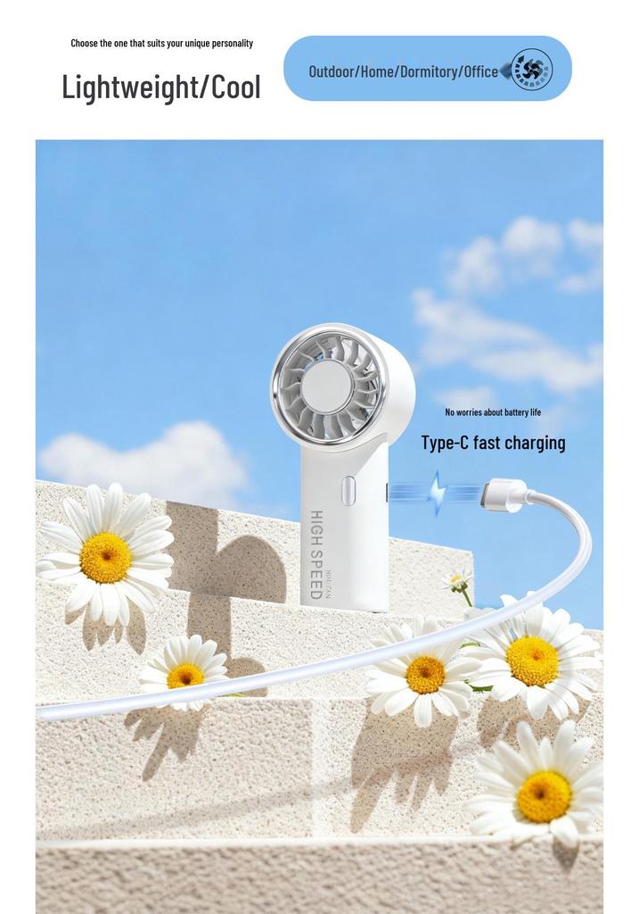 High-Speed Portable USB Rechargeable Mini Fan