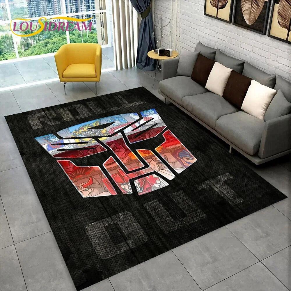 Cartoon T-Transformers Autobots 3D Carpet Rug for Bedroom Living Room Home Sofa Decoration,Children Game Large Decor Floor Mat