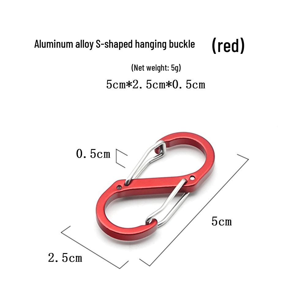 

Многофункциональный алюминиевый карабин-брелок с быстросъемной пряжкой S-типа для использования на открытом воздухе красный