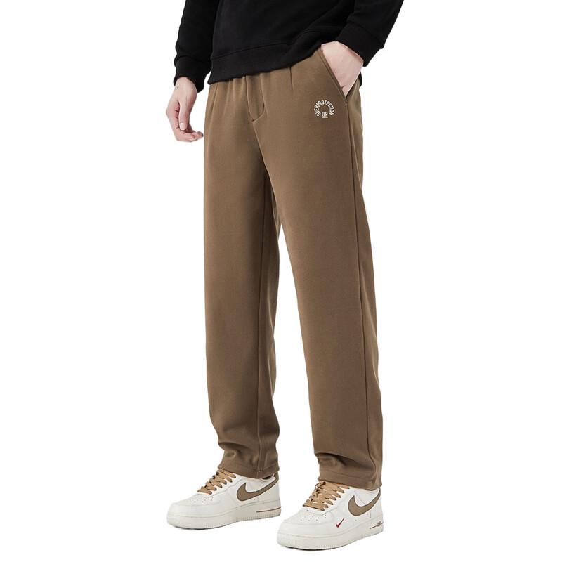 OVERPROTECTION Men s Plush Warm Straight-Leg Casual Pants 2XL