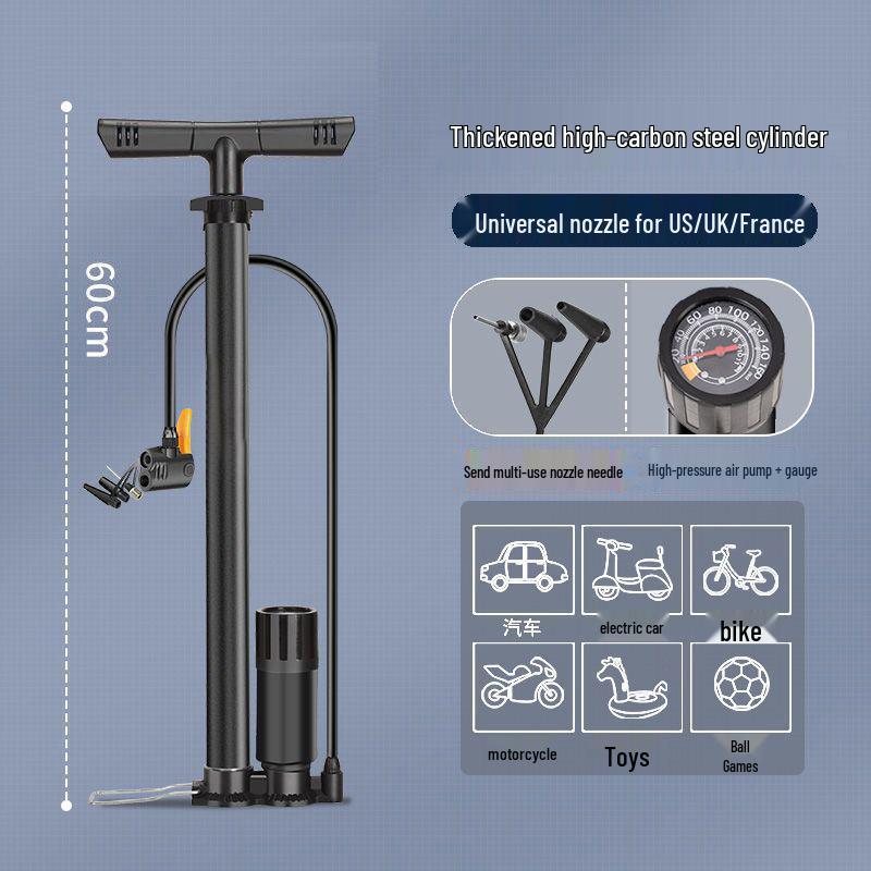 High-Pressure Electric Air Pump for Bikes, Cars, Motorcycles, and Sports Equipment.