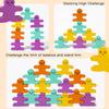 3D Balance Beam Stacking Game: Early Education Puzzle with Double-Sided Pattern Cards and Building Blocks for Kids