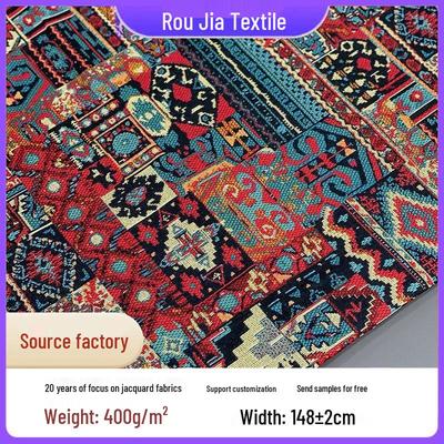 Exotic Ethnic Jacquard Woven Fabric: Thick Sofa Cover, Tablecloth, Cushion, Rug, and DIY Decor