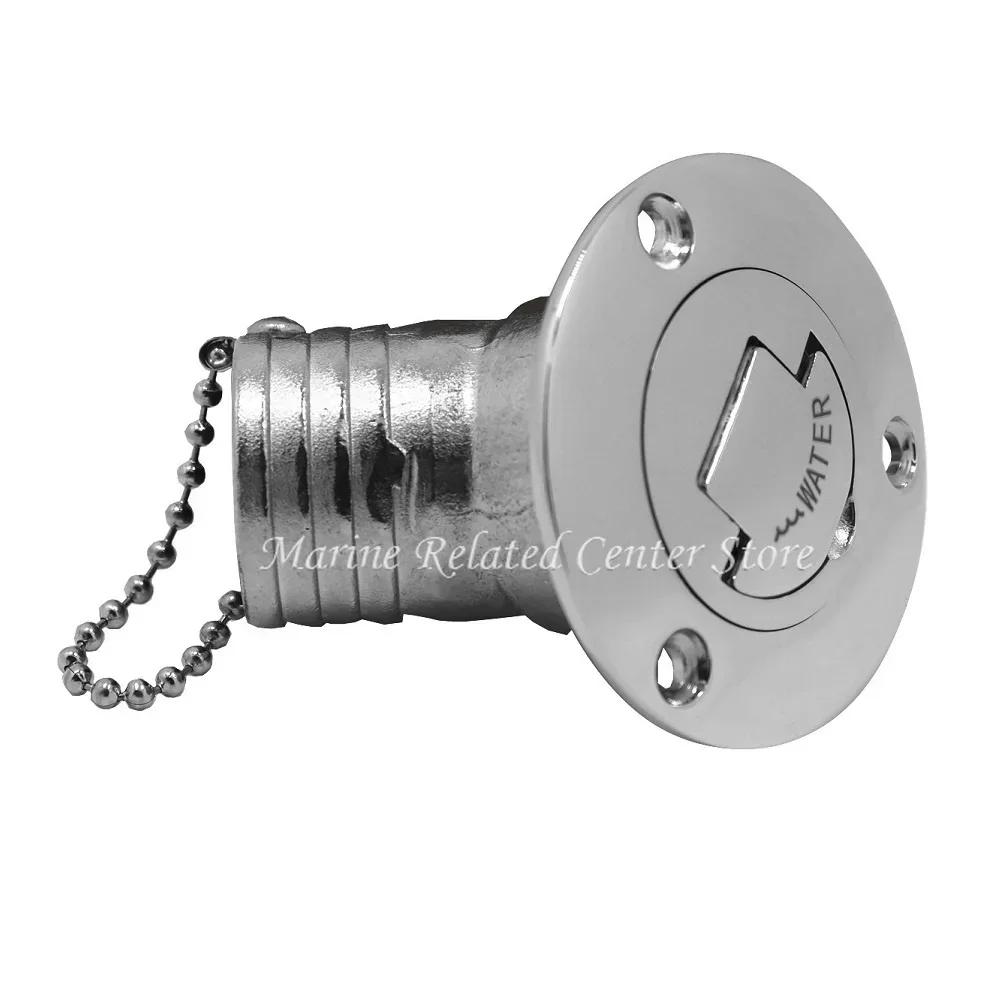 45/90 Degree Stainless Steel 316 Deck Filler Cap GAS DIESEL FUEL WASTE WATER 50mm(2inch) Marine Boat Yacht Hardware Deck Filler