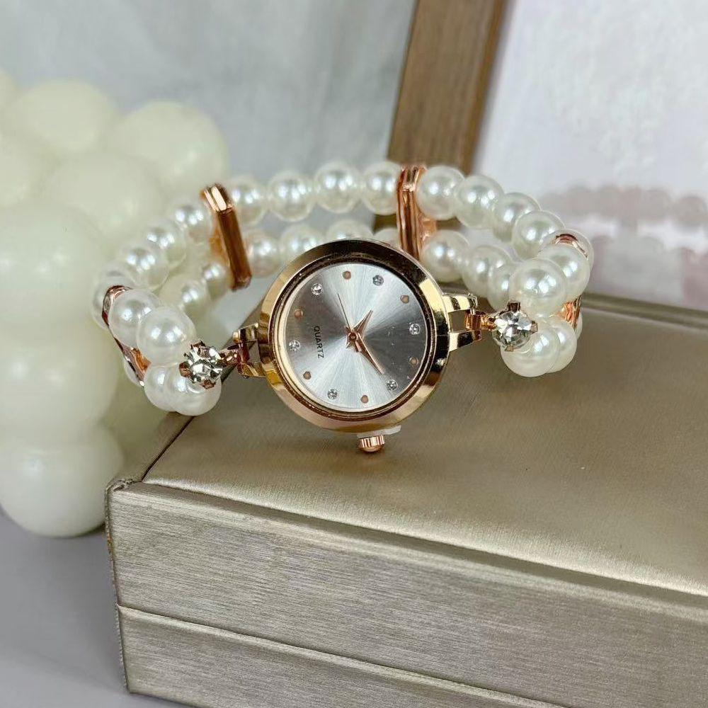 Xianqi Fashion Women's Pearl Bracelet Watch New Elastic Rope Bracelet Personalized Women's Watch