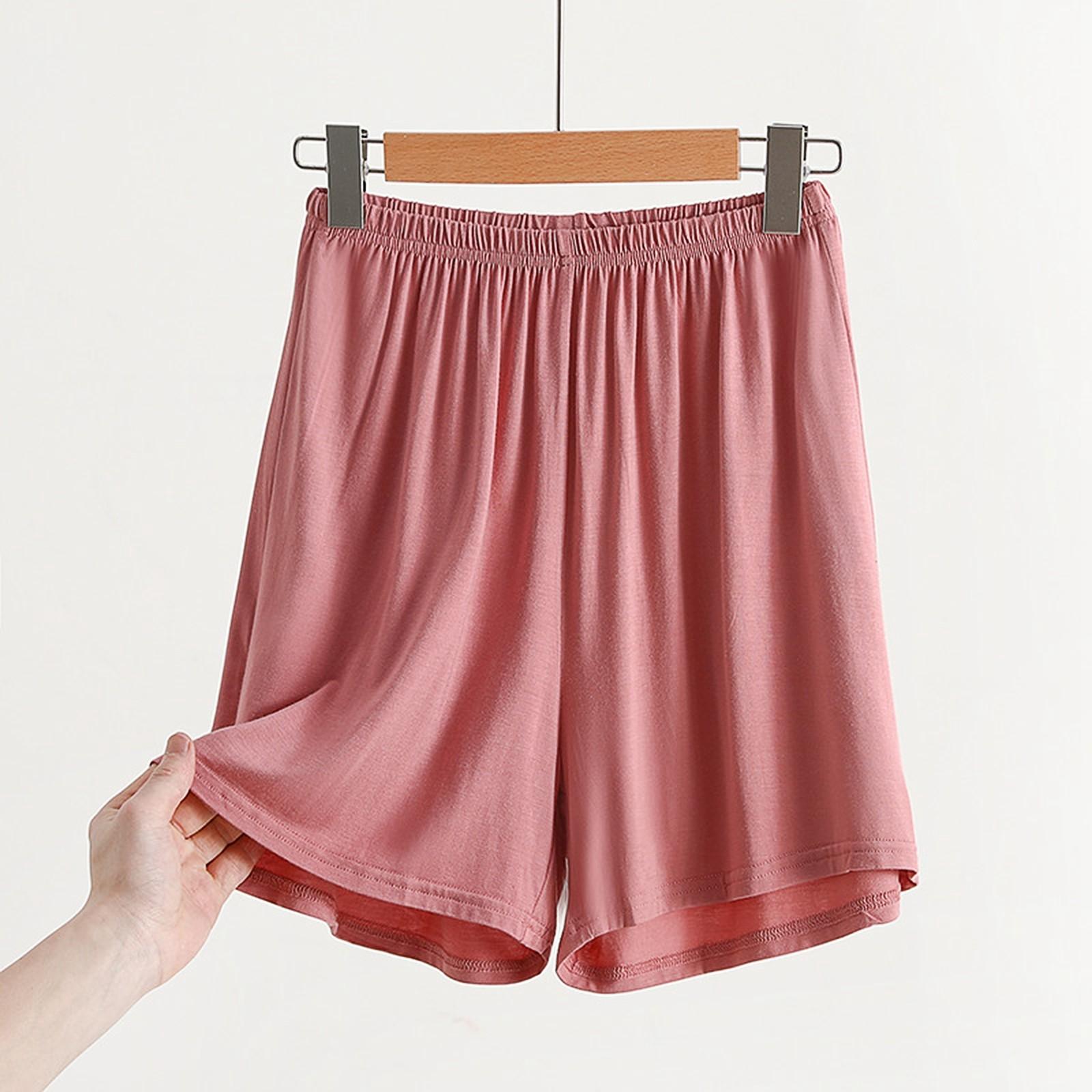 

Женские домашние повседневные штаны для сна можно носить как свободные шорты, летние тонкие однотонные домашние штаны XXL