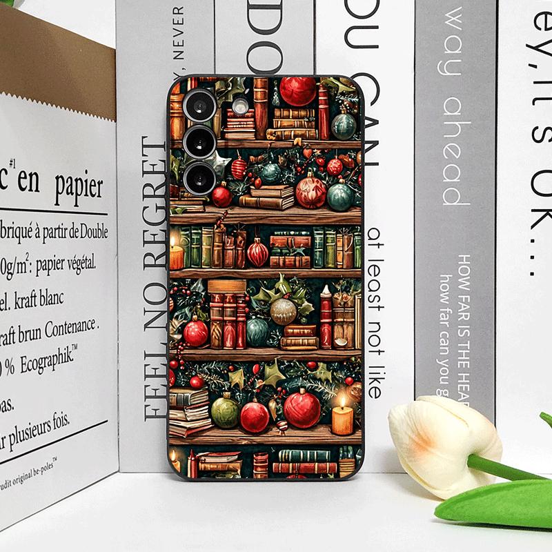 Decorações de Natal Estante Impressão de Livro Capa de Telefone para Honor Huawei 200 100 PRO 80 90 70 Lite X9 X8 Magic 7 6 5Pro Capa Macia