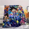 Dragon Ball Goku Print Flannel Blanket, Ultra Soft High Quality All Seasons Warm Throw, Home Decor Cozy Blanket, Perfect Christmas Gift