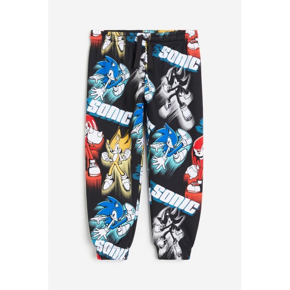 

Брюки-джоггеры с рисунком HM черные сверхзвуковые