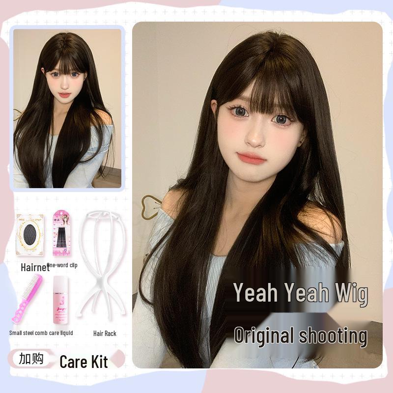 Women's Long Straight Lolita Wig - Natural, Realistic, Full Head Coverage