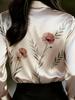 European & American Women's Floral Retro Long Sleeve French Shirt 2026 Design