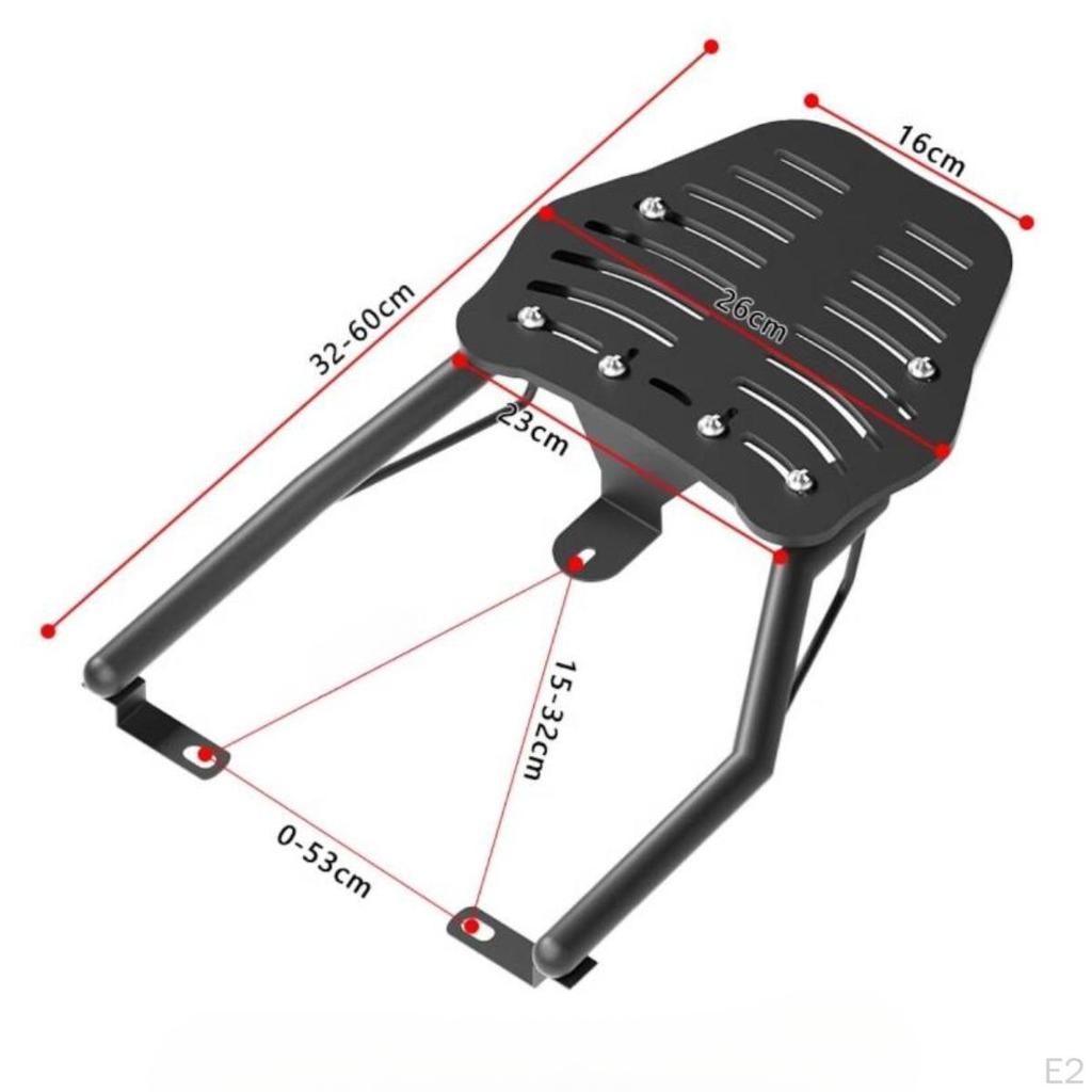 Motorrad Hinten Fracht Träger Rack Gepäck Ersetzt Schwarz Panel Halter Unterstützung Regal Werkzeug