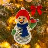 Yousheng Christmas Ornaments 2D Acrylic Snowman Santa Claus Hanging Ornament with Stitching Texture for Winter Holiday Tree Decor
