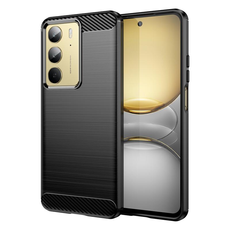 For Realme C75 Case Anti-knock Soft Silicone Carbon Fiber Full Edge Back Cover For Realme C75 Case For Realme C75 Case 6.72 Inch
