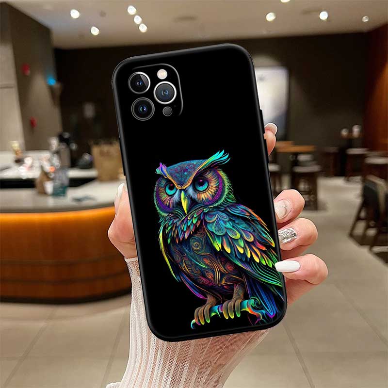 NH14 Cartoon Art Owl Phone Case for Samsung Galaxy A11 A12 A13 A15 A52S A53 A55 A56 A70 A71 A72 A73 F06 F16 F56 S10 Plus S10e Galaxy A55 5G