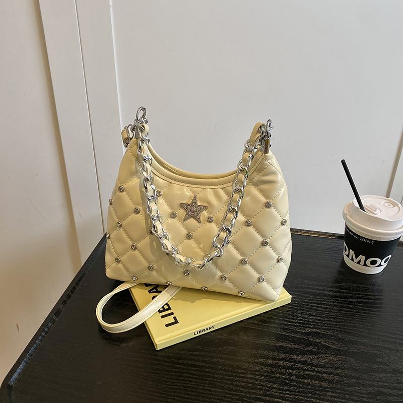 Fashion diamond chain bag women's summer new commuter versatile underarm bag shoulder messenger bag