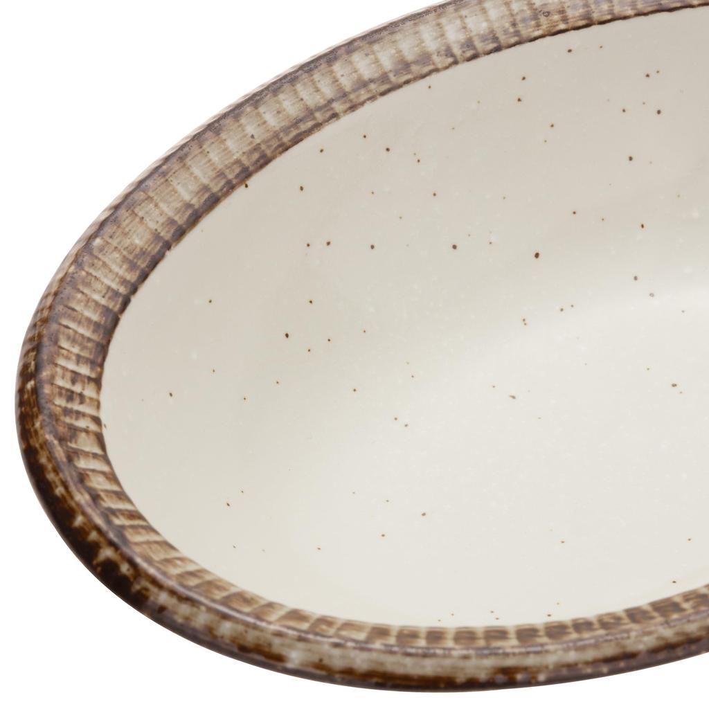 Edged rust oval bowl 22120