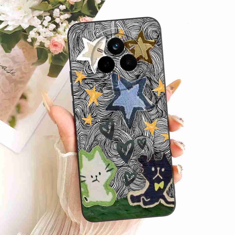 

For Oppo Realme 14 Pro 5G Case New Cat Flower Soft Silicone Cover For Realme 14Pro 14 Pro 5G Phone Casing Shockproof Capa Realme 14 Pro 5G