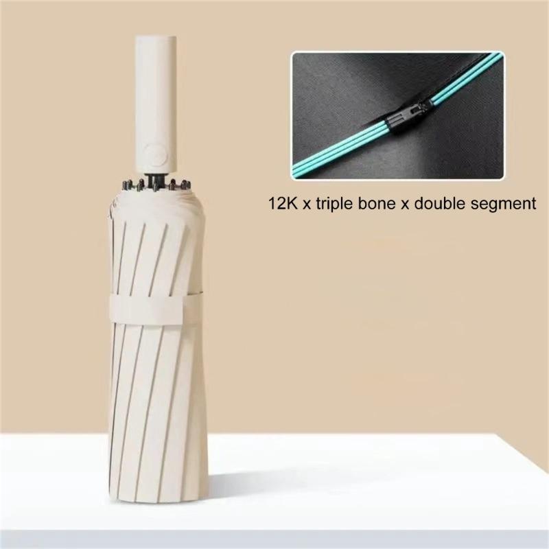 Auto Open/Close Umbrella with 60 Ribs for Comfortable Handle For Sun and Rain Multiple Purpose