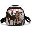 Trendy Crossbody Kpop Katseye Semicircle Lunchbox Thermal Insulation Food Lunch Bag 3D Printed Insulated Handbags Ice Bags
