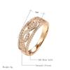 Neues Einzigartiges Design Roségold Farbe Ringe für Damen Mädchen Mode Geometrisch Natürlicher Zirkon Hohe Qualität Täglicher Schmuck
