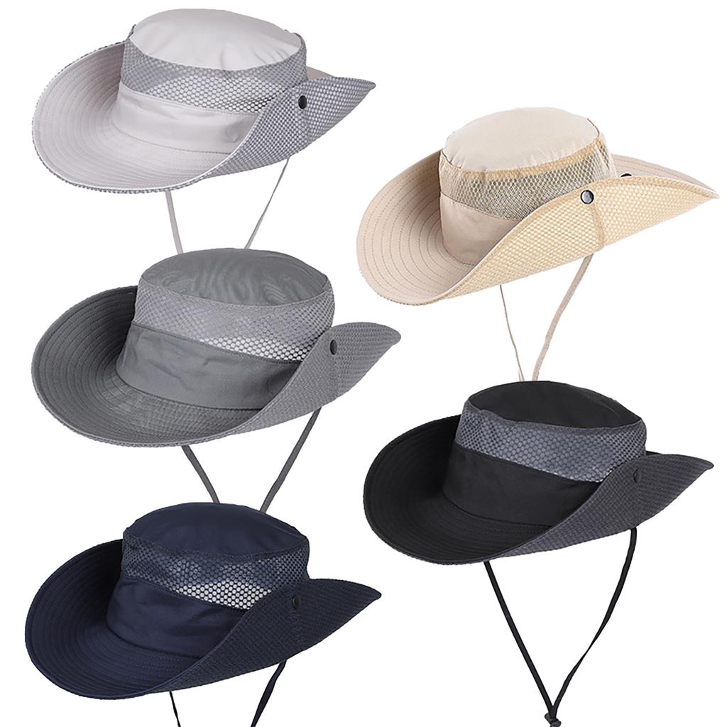 Outdoor Sun Hat For Men Women Summer UPF50 UV Protection Sunshade Wide Brim Bucket Fishing Hat For Outdoor Hiking Fishing Camping