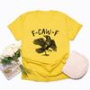 Funny Crow T-Shirt F-Caw-F T Shirt Raven Lover Gift Unisex Short Sleeve T-shirt Fall Season Tee Black Bird Graphic T Shirts