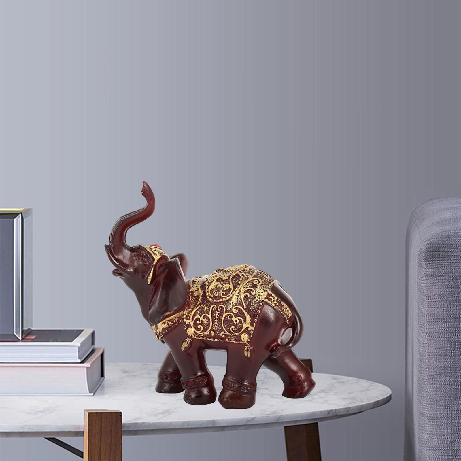 

Статуя слона Фен-шуй Смола Орнамент Прикраса Весільний подарунок 10cmx10cmx5cm