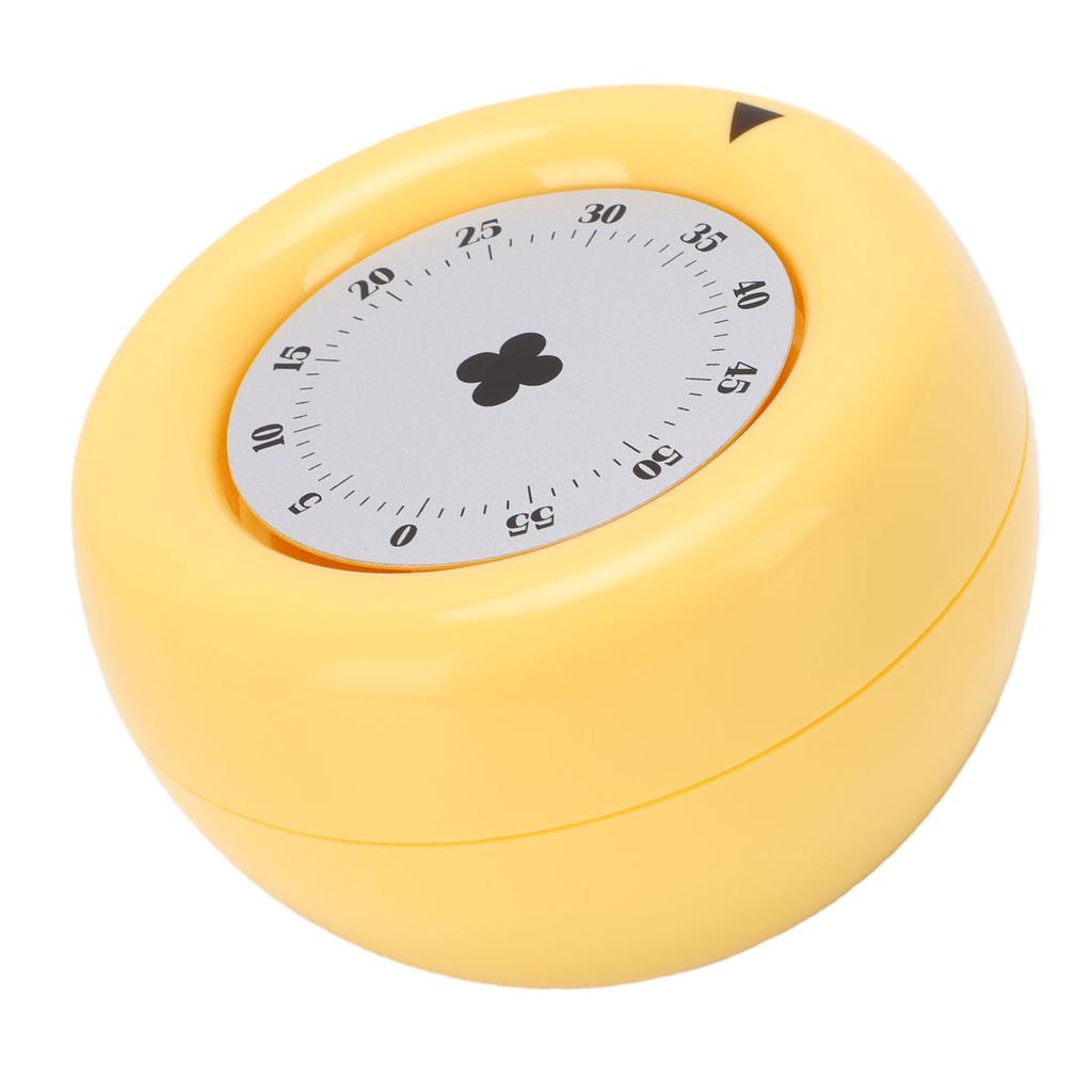Kitchen Visual Timer Magnetic Visual Cooking Mechanical Timer with Loud Alarm for Nap Alarm Study Reminder Creamy Yellow