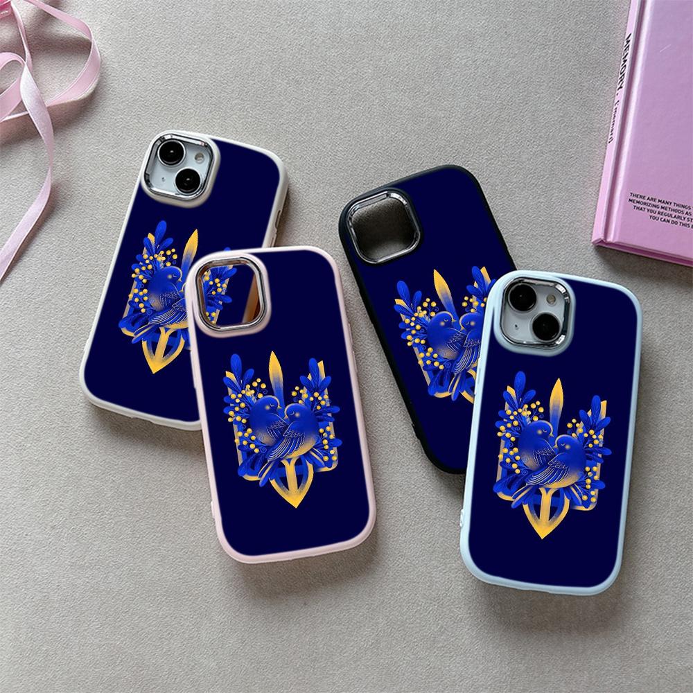

Мягкая задняя крышка N58 с национальным гербом для iPhone 15 Pro Max Samsung A54 A22 Xiaomi Poco X5 Redmi Huawei Realme Защитная рамка для камеры