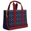 Coach Smith 35 Letter Print Magnetic Closure Fabric Tote Bag Shopping Bag Shoulder Crossbody Handbag Large Women tote Denim-Blue CY698-IMXIA