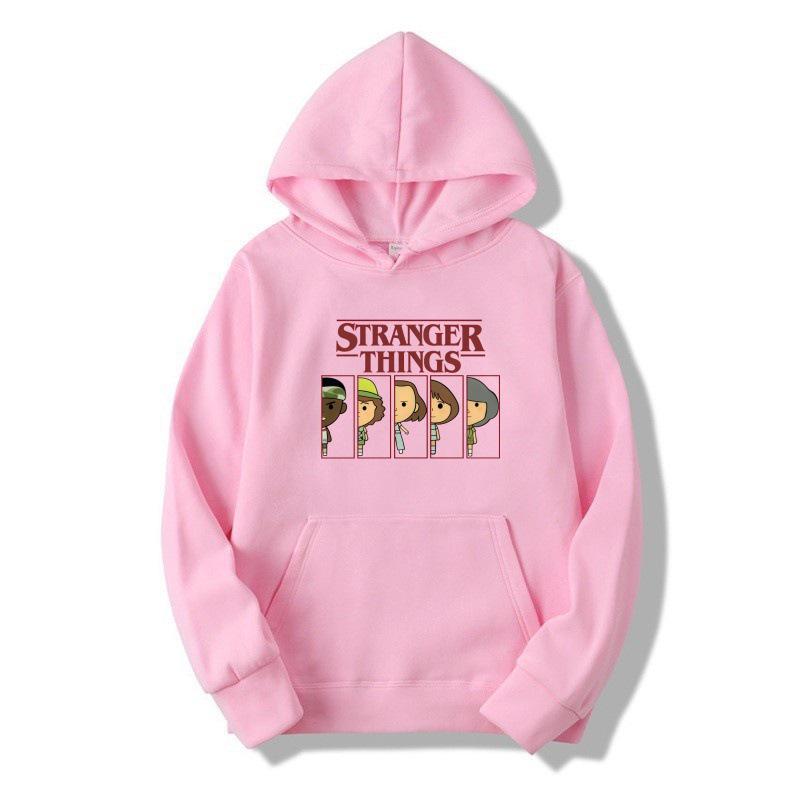 2025 Kids European & American STRANGER THINGSKAT Cartoon Fleece Hoodie for Autumn/Winter