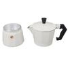Stovetop Moka Pot Italian Hand Brewed Coffee Maker Aluminum Alloy Kitchen DIY Accessories White 300ml