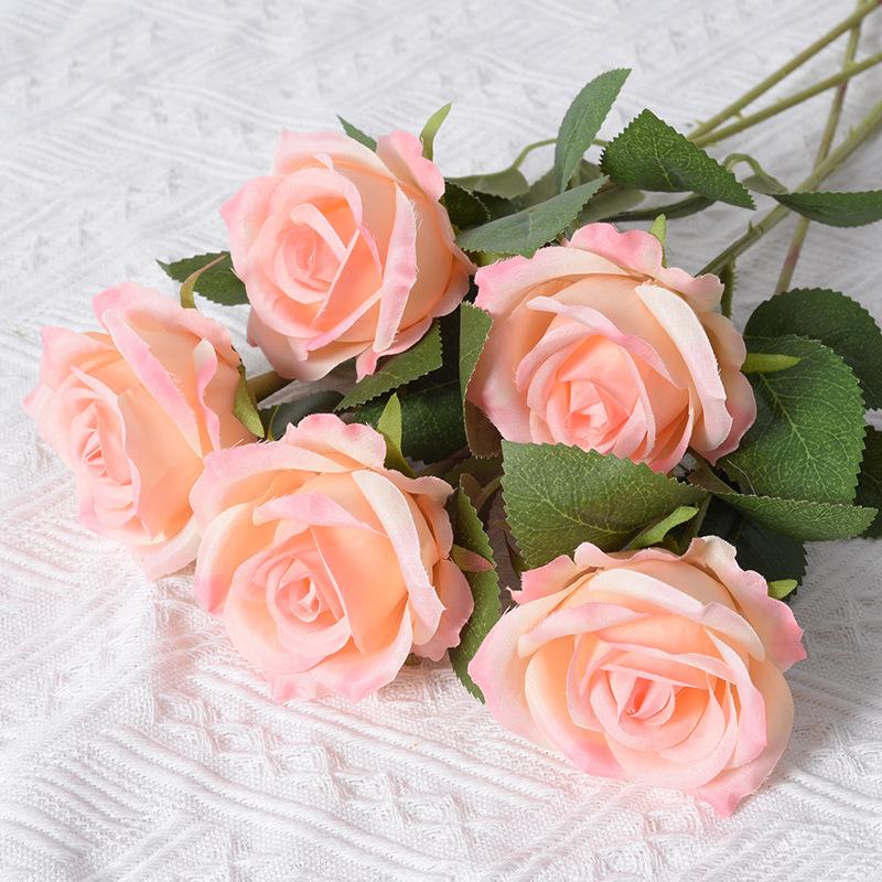 Artificial Flowers Fake Rose Bouquet Vases Home Decoration Accessories Wedding Plants Bridal Clearance Floristics Diy Gift Cheap