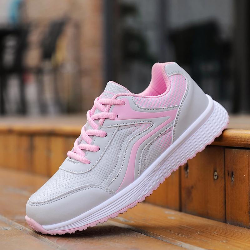 Mote Kvinners Sneakers Sko Mote Kvinners Vulkaniserte Sko Høy Kvalitet Flats Sko Kvinners Gåsko Blatform Pluss Størrelse Zapatillas Mujer