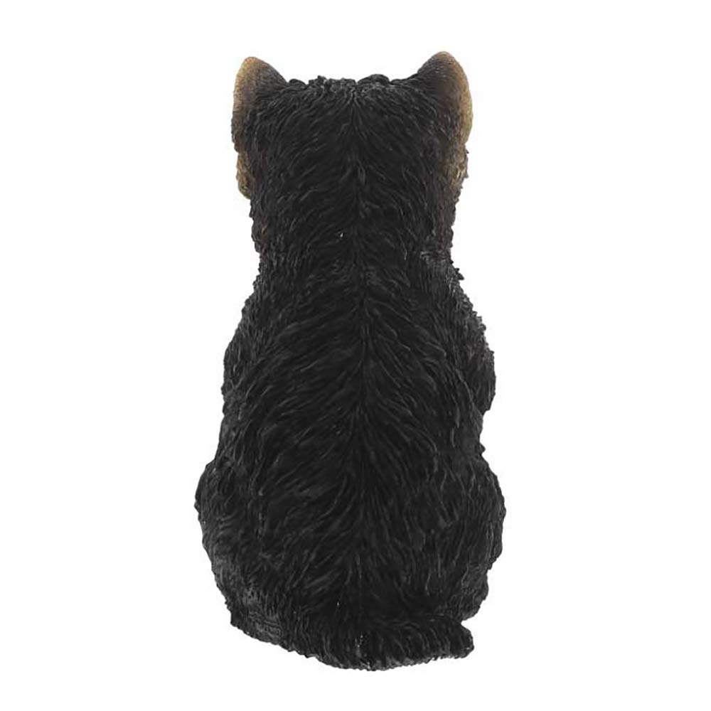 Black Red Stone Bowing 18 X 10 X 15 Figurine, Yorkshire, Approx. Cm, QY-168