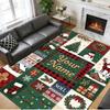 Christmas Custom Name Printed Square Area Rug Soft Non Slip Floor Carpet For Bedroom Holiday Gift