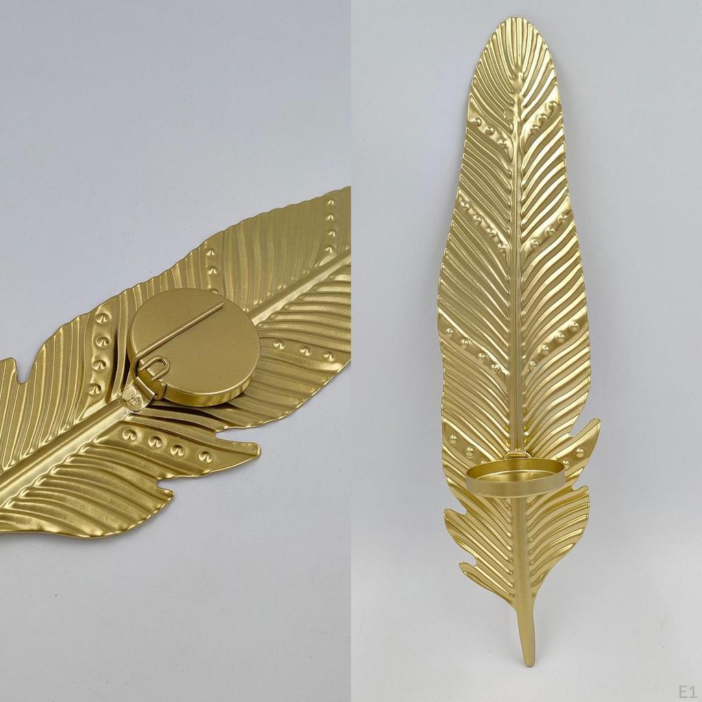 Elegant bladveggmontert lysestake for hjemmeinnredning og spesielle anledninger