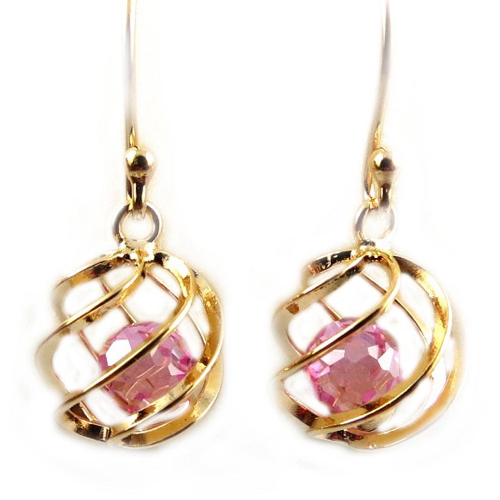 Les Trésors De Lily [F6932] - Boucles Plaqué Or 'Alchimie' rose