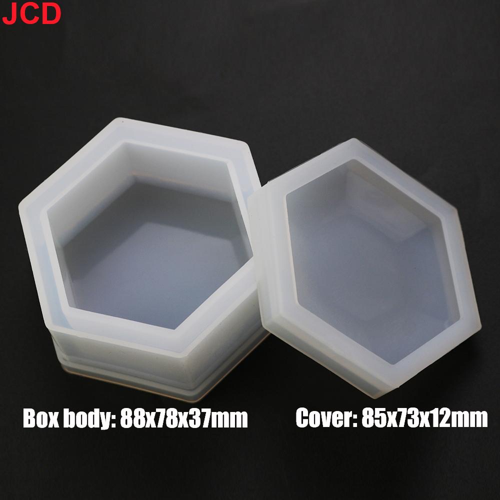 Epoxy Resin Hexagonal Crystal DIY Jewelry Box Silicone Mold Love Heart Storage Box Mold Brush Pot Resin Mold Jewelry Handcrafts