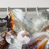 Realistic Octopus Shower Curtain Red-Brown Tentacle Design Suitable For Bathroom Decoration, Contains 12 Hooks,180X180Cm