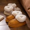 Cixi Cotton Slippers Thick-soled Confinement Shoes Winter Plush Home Indoor Non-slip Warm Couple