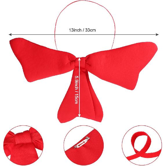 Accessories for Cat Costume Kit Kids Red And White Striped Stovepipe Hat Gloves Bow Tie Long Tail For Halloween Props